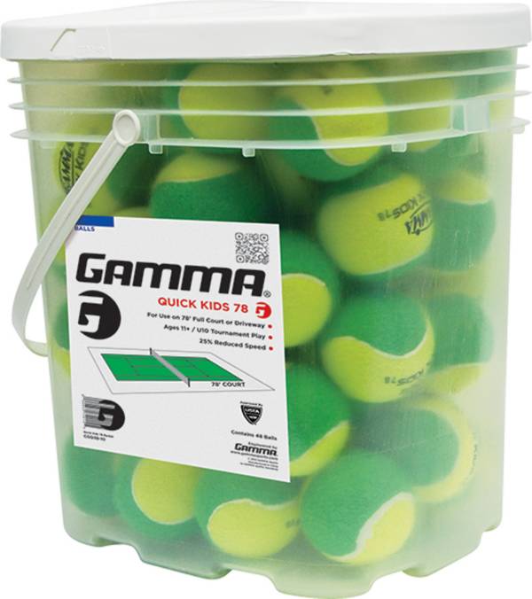 GAMMA Quick Kids 78' Tennis Balls – 48 Ball Bucket product image
