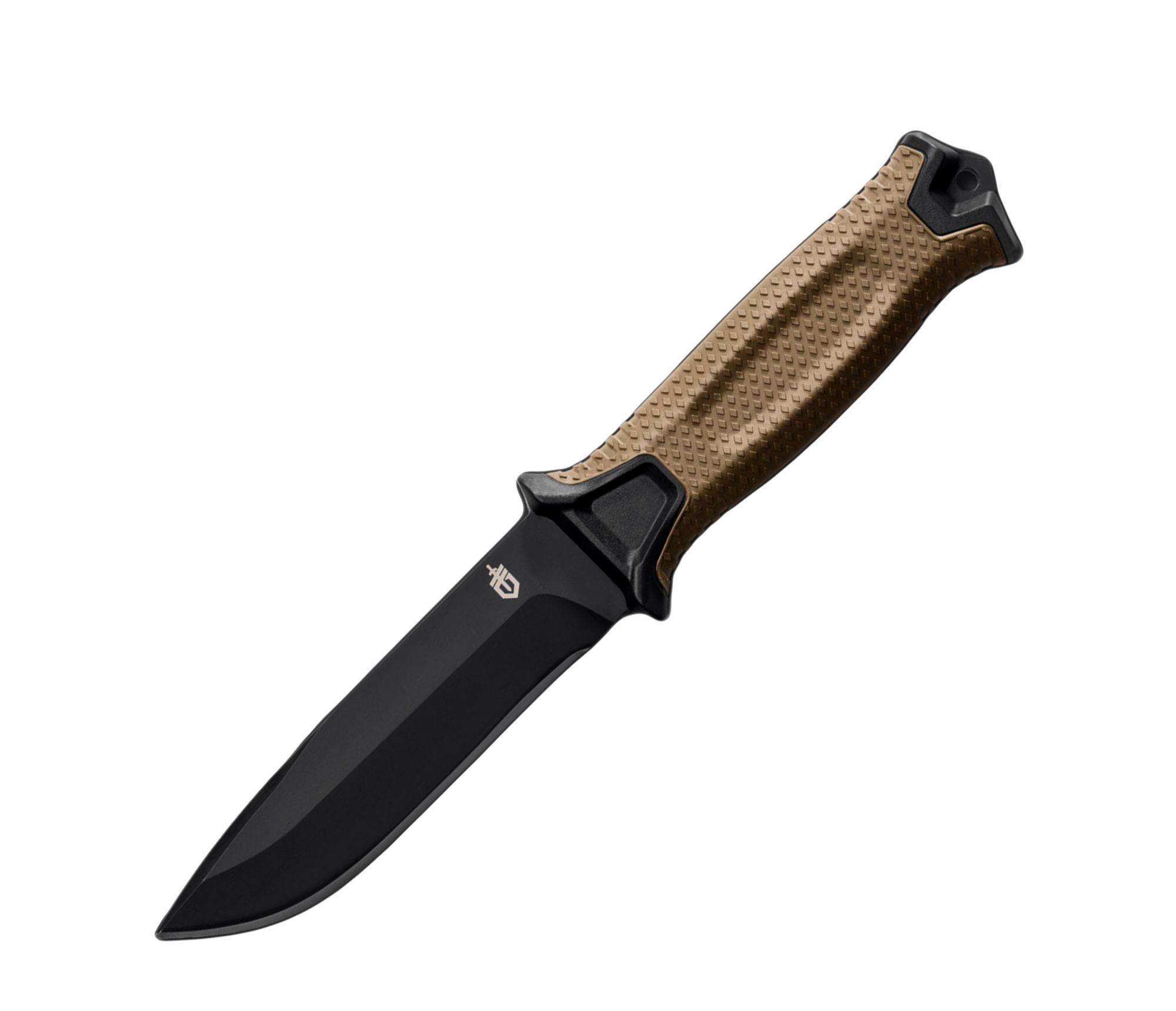 Gerber Strongarm Dropped Point Fixed Blade Knife DICK S Sporting Goods   16GRBASTRNGRMBLCKCUT Tan