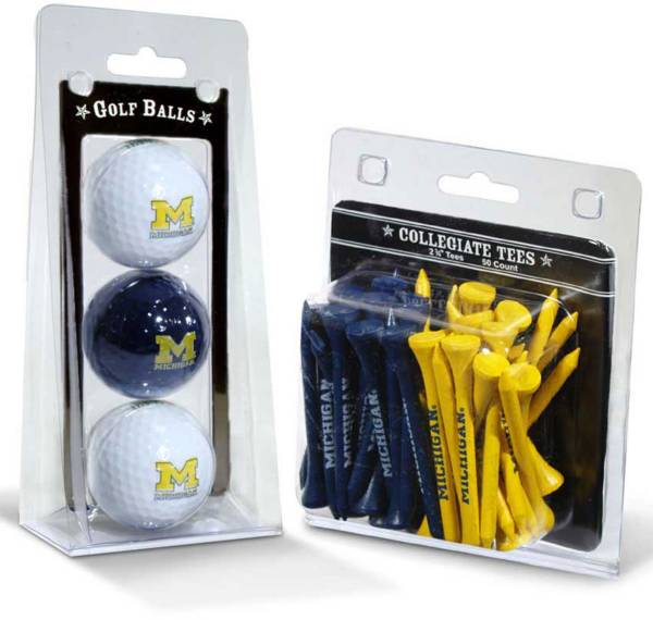 Team Golf Michigan Wolverines Golf Ball and Tee Set