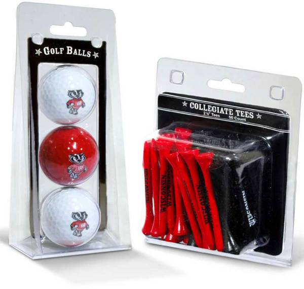 Team Golf Wisconsin Badgers Golf Ball and Tee Set