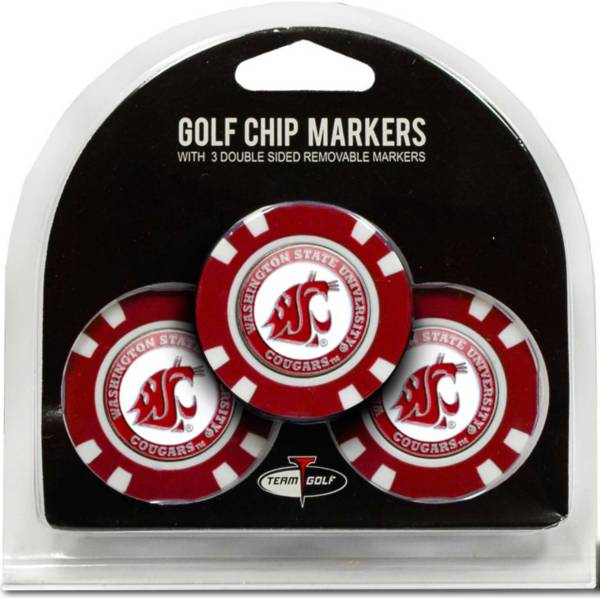 Team Golf Washington State Cougars Poker Chips Ball Markers - 3-Pack