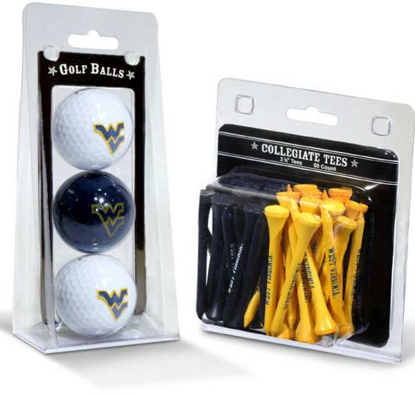 Team Golf West Virginia Mountaineers Golf Ball and Tee Set