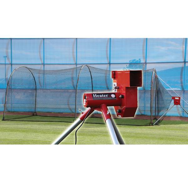 Heater Baseball Pitching Machine & Xtender 24' Batting Cage product image
