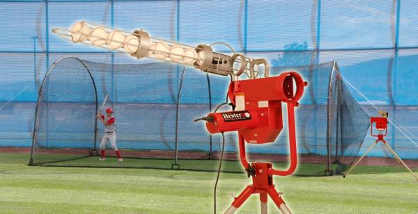 Heater Baseball Pro Pitching Machine & Xtender 24' Batting Cage product image
