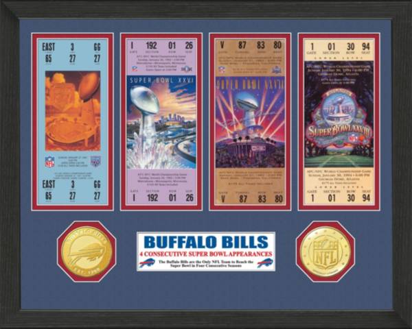 The Highland Mint Buffalo Bills 4 Consecutive Super Bowl Appearances Ticket Collection product image