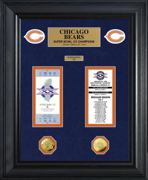 The Highland Mint Chicago Bears Super Bowl Ticket and Coin Collection