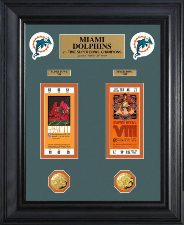 The Highland Mint Miami Dolphins Super Bowl Ticket and Coin Collection