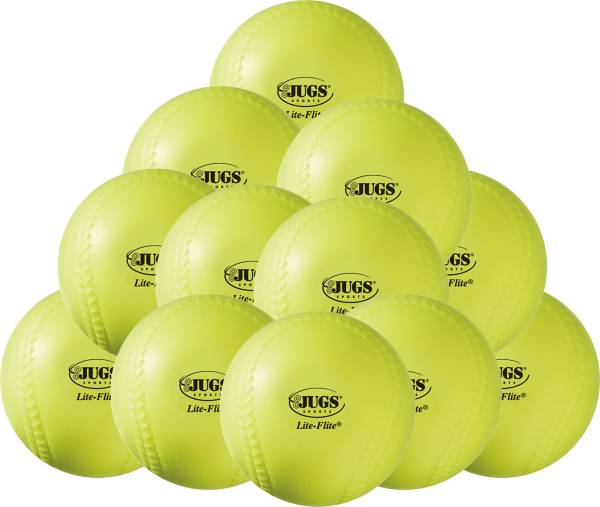 Jugs 12" Lite-Flite Practice Softballs - 12 Pack
