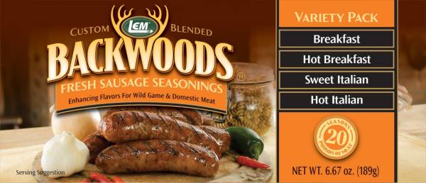 LEM Custom-Blended Backwoods Sausage Seasoning Variety Pack