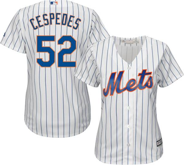 Majestic Women's Replica New York Mets Yoenis Cespedes #52 Cool Base Home White Jersey product image