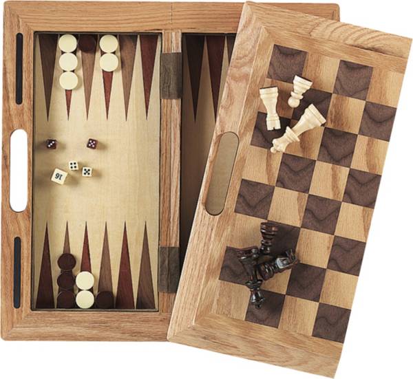 Mainstreet Classics 3-in-1 Chess Checkers and Backgammon Game Set