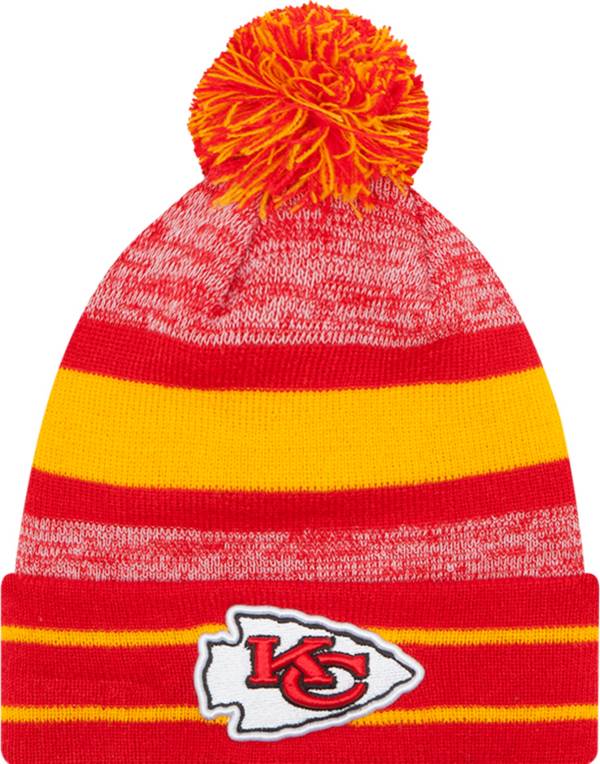 New Era Men's Kansas City Chiefs Cuffed Pom Red Knit Hat