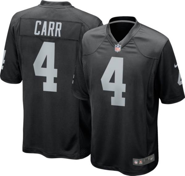 Nike Men's Las Vegas Raiders Derek Carr #4 Black Game Jersey product image