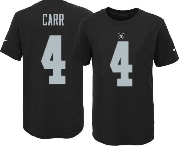 Nike Youth Las Vegas Raiders Derek Carr #4 Black T-Shirt