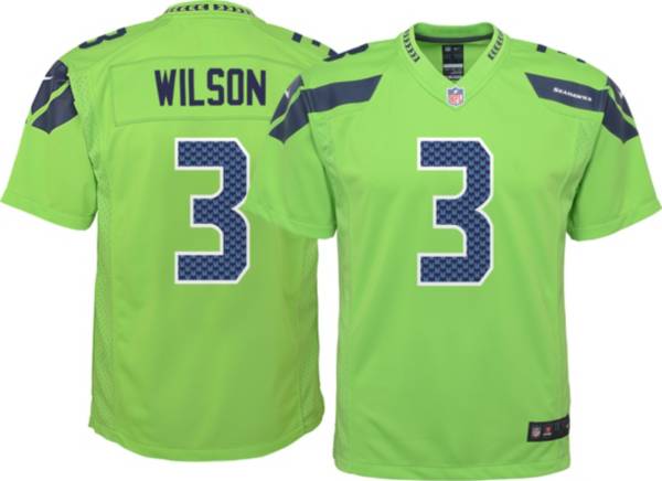 Nike Youth Color Rush Game Jersey Seattle Seahawks Russell Wilson #3