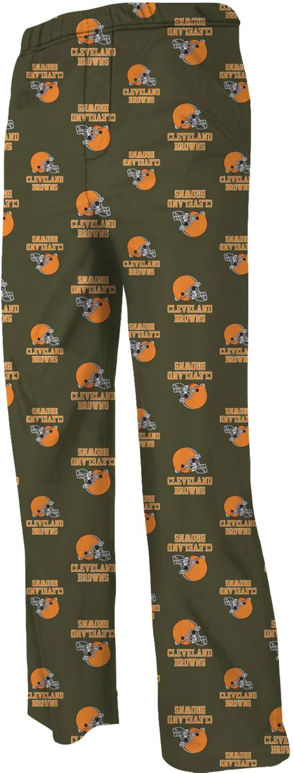 NFL Team Apparel Youth Cleveland Browns Team Print Brown Jersey Pants