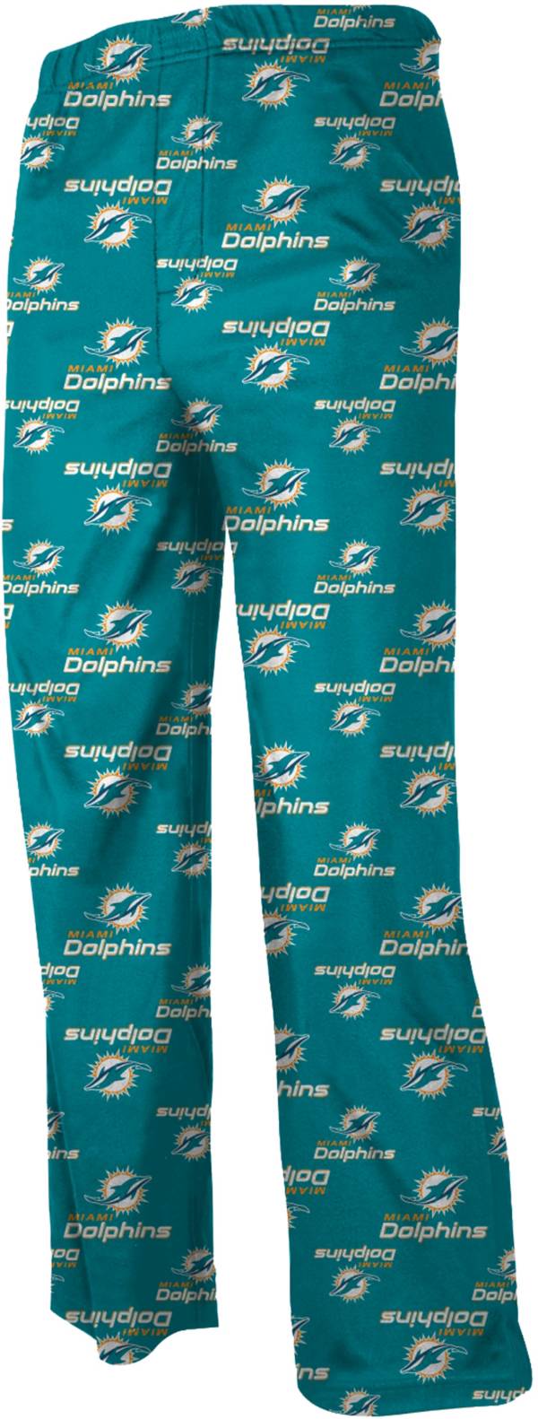 NFL Team Apparel Youth Miami Dolphins Team Print Aqua Dorm Jersey Pants