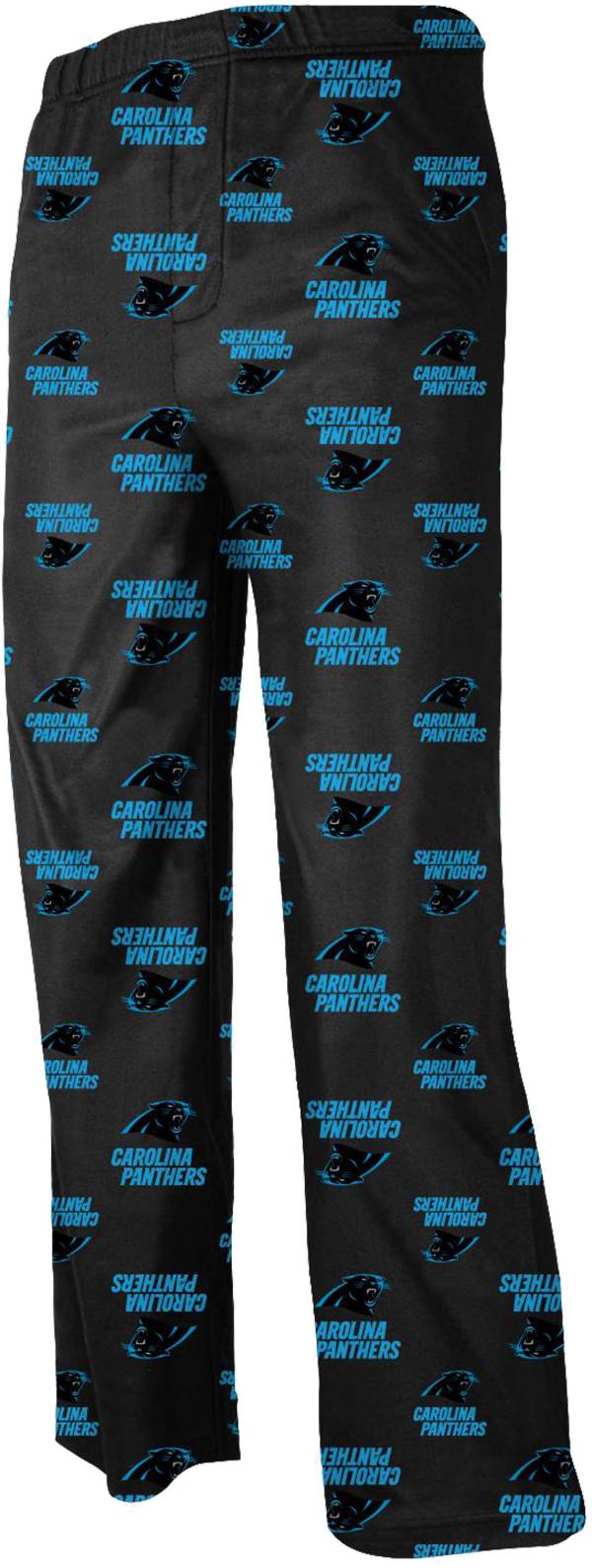 NFL Team Apparel Youth Carolina Panthers Team Print Black Jersey Pants