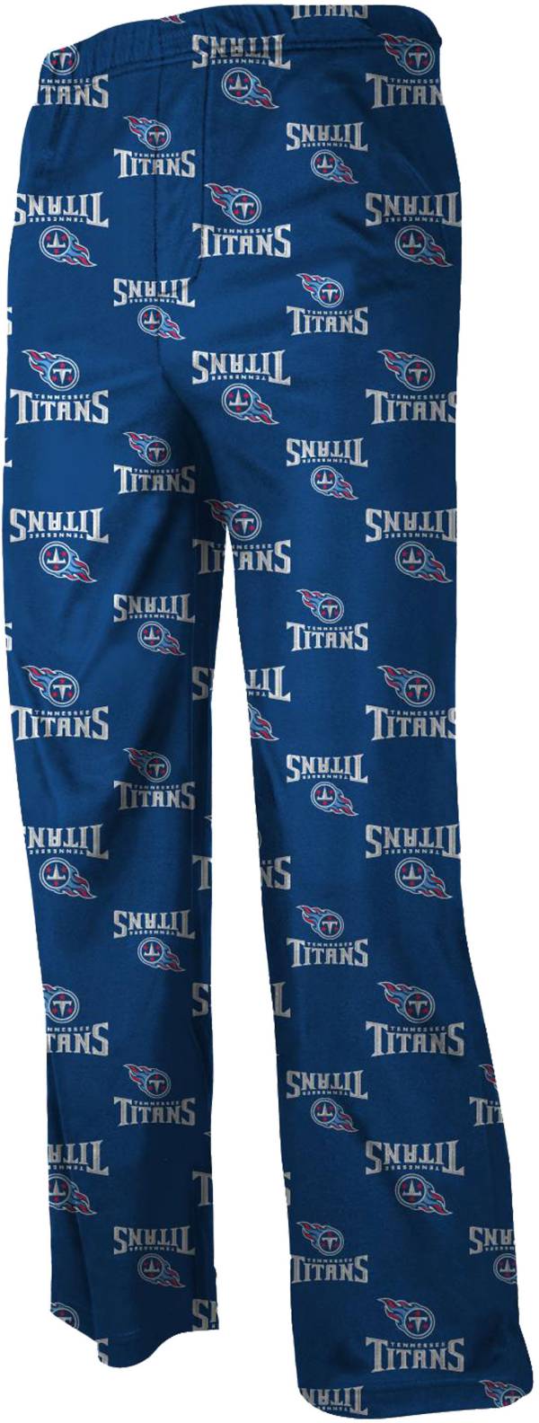 NFL Team Apparel Youth Tennessee Titans Team Print Navy Jersey Pants