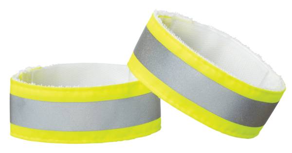 Pair LW Reflective Ankle Band Wristband Yellow Pink Bonus reflective sticker 
