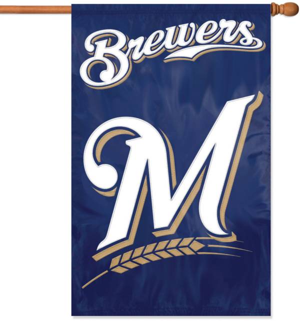 Party Animal Milwaukee Brewers Applique Banner Flag