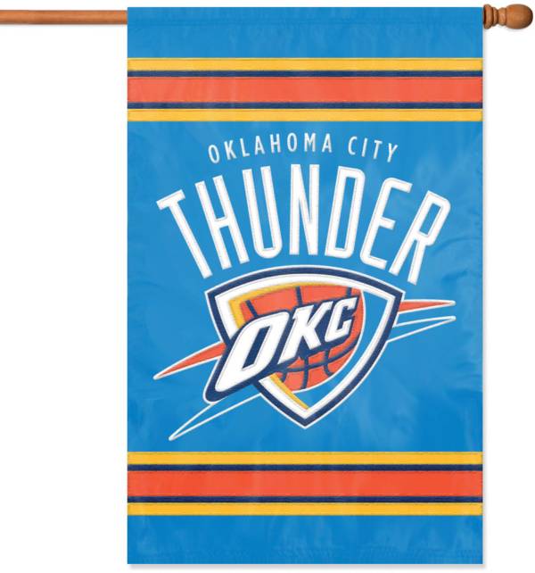 Party Animal Oklahoma City Thunder Applique Banner Flag product image
