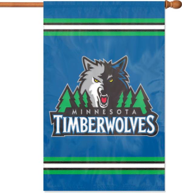 Party Animal Minnesota Timberwolves Applique Banner Flag