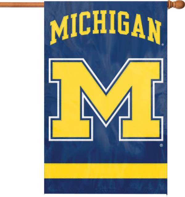 Party Animal Michigan Wolverines Applique Banner Flag