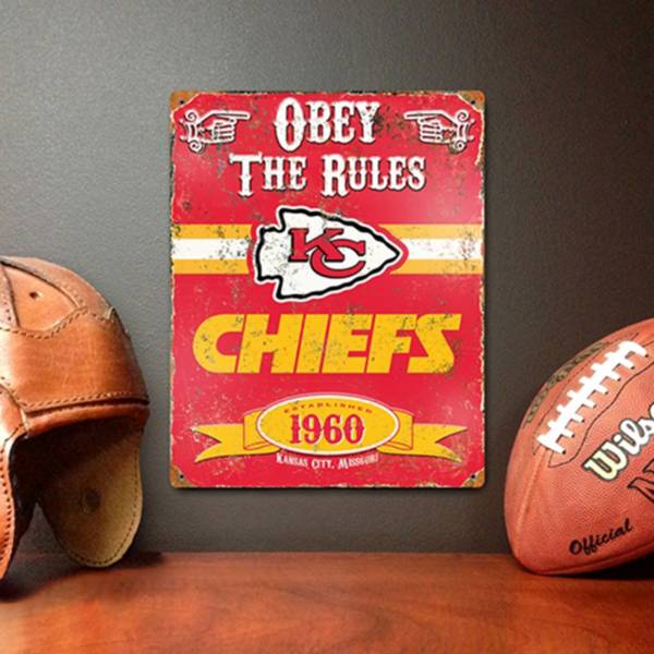 Party Animal Kansas City Chiefs Embossed Metal Sign
