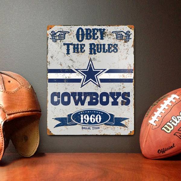 Party Animal Dallas Cowboys Embossed Metal Sign