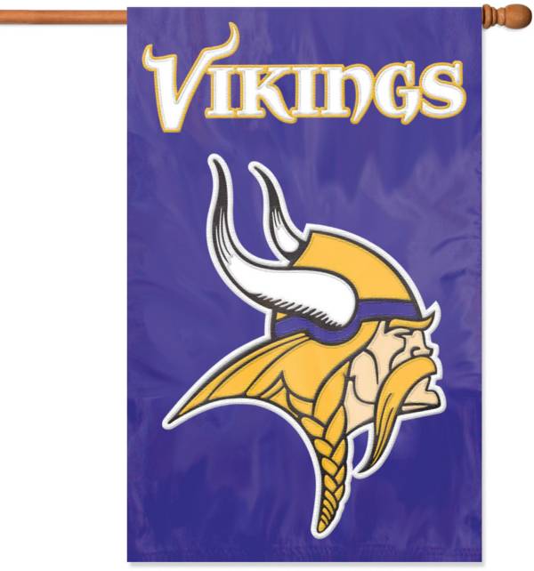 Party Animal Minnesota Vikings Applique Banner Flag