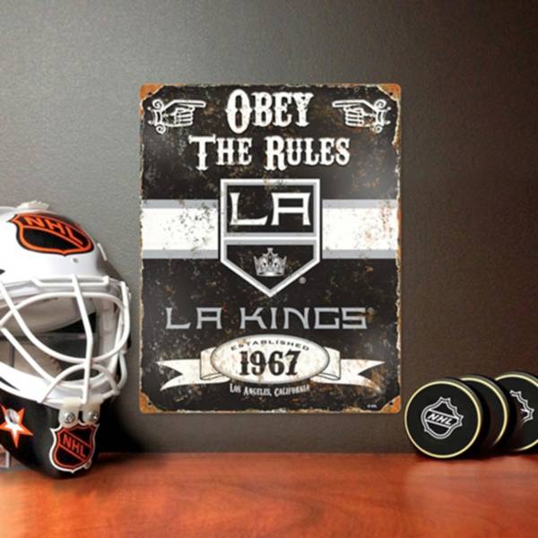 Party Animal Los Angeles Kings Embossed Metal Sign