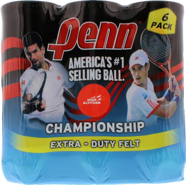 Penn Championship High Altitude Tennis Balls - 6 Can Pack