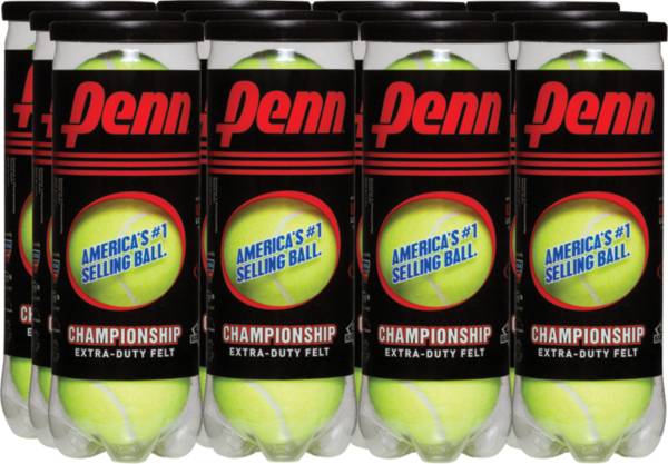 Penn Championship Extra Duty Tennis Balls Value Bulk Pack of 12 Cans 
