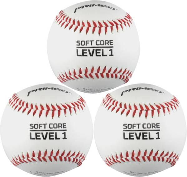 PRIMED Soft Core Level 1 Baseballs - 3 Pack