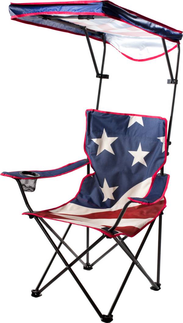 Quik Shade US Flag Adjustable Canopy Folding Chair