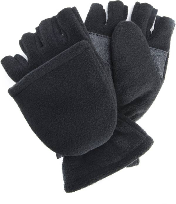 QuietWear Men's Waterproof Fleece Flip Mittens