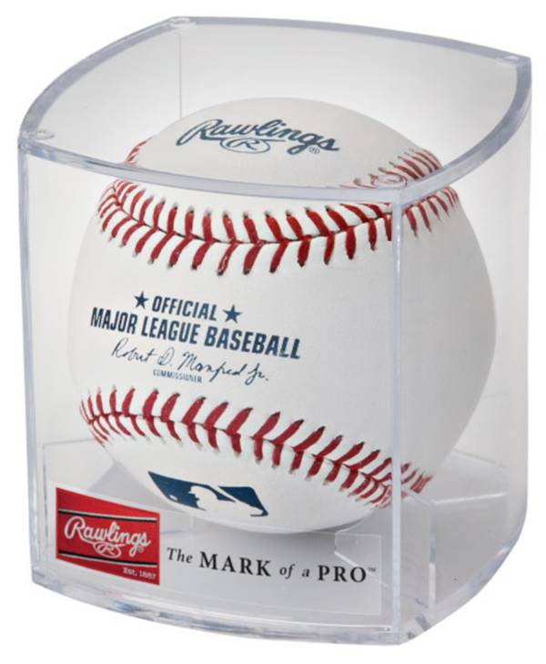 Rawlings MLB Official Game Baseball w/ Display Case