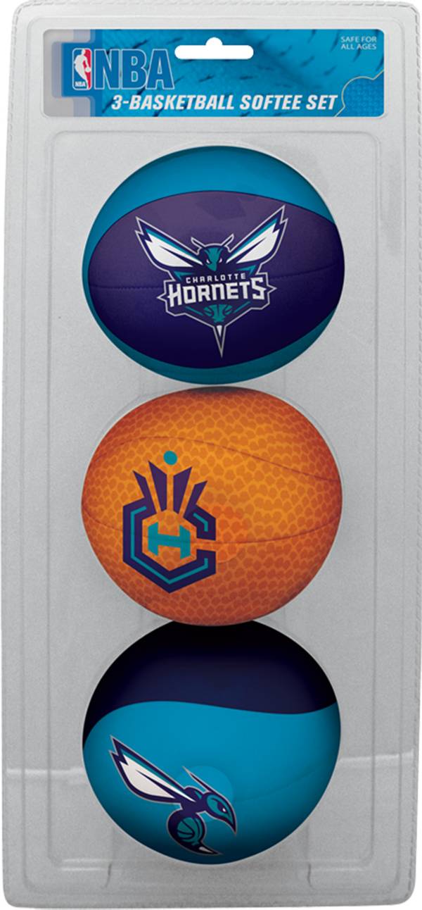 Rawlings Charlotte Hornets Softee Basketball 3-Ball Set