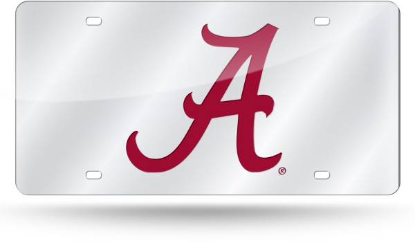 Rico Alabama Script Silver Background Laser Tag License Plate