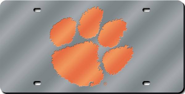 Rico Clemson Tigers Silver Laser Tag License Plate