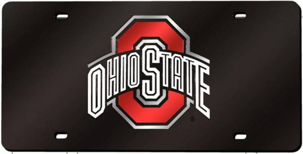 Rico Ohio State Buckeyes Black Base Laser Tag License Plate