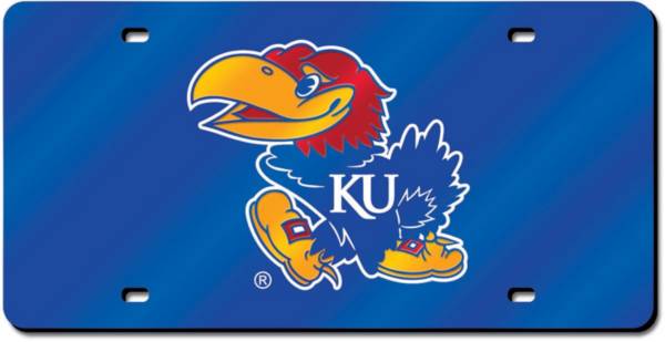 Rico Kansas Jayhawks Blue Laser Tag License Plate