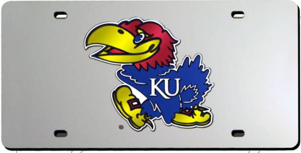 Rico Kansas Jayhawks Silver Laser Tag License Plate