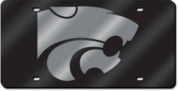 Rico Kansas State Wildcats Silver/Black Laser Tag License Plate