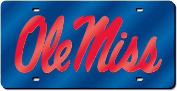 Rico Ole Miss Rebels Blue Laser Tag License Plate