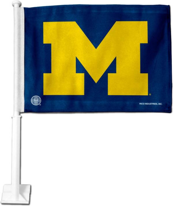 Rico Michigan Wolverines Navy Car Flag