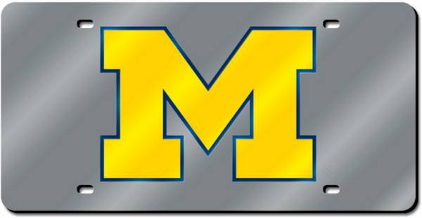 Rico Michigan Wolverines Silver Laser Tag License Plate product image