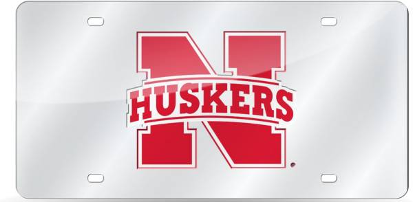 Rico Nebraska Cornhuskers Silver Laser Tag License Plate