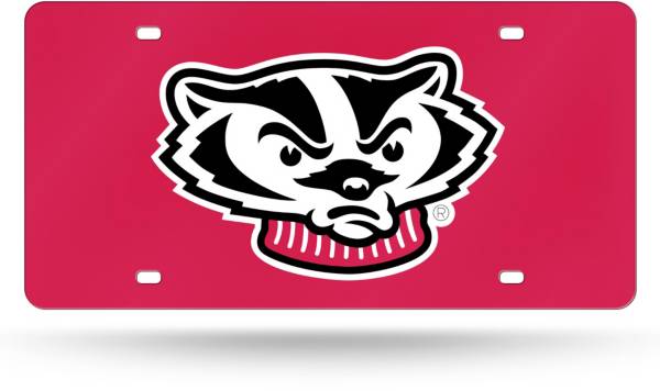 Rico Wisconsin Badgers Red Laser Tag License Plate